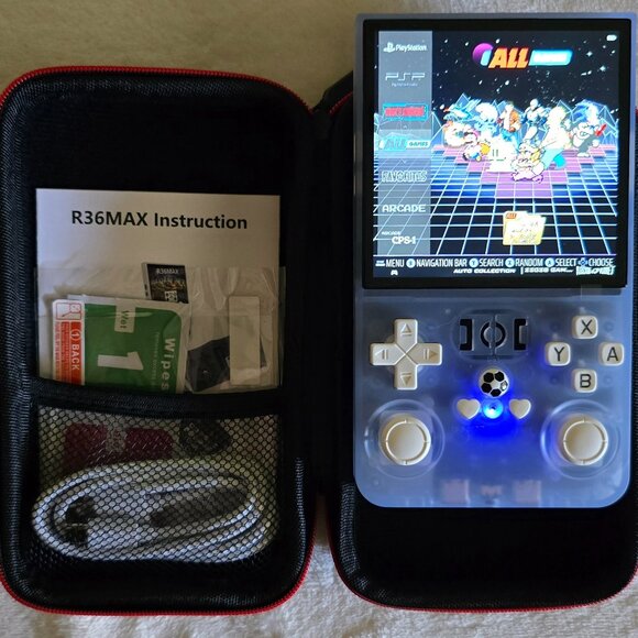 Handheld Open Source Gaming Console R36 MAX - GLACIAL BLUE - Picture 5 of 8